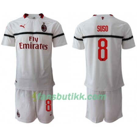 Fotballdrakt AC Milan Suso 8 Barn Bortetrøye 2018-2019 Kortermet